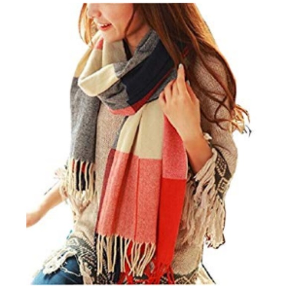 Unisex Grid Scarf - Picture 5 of 6